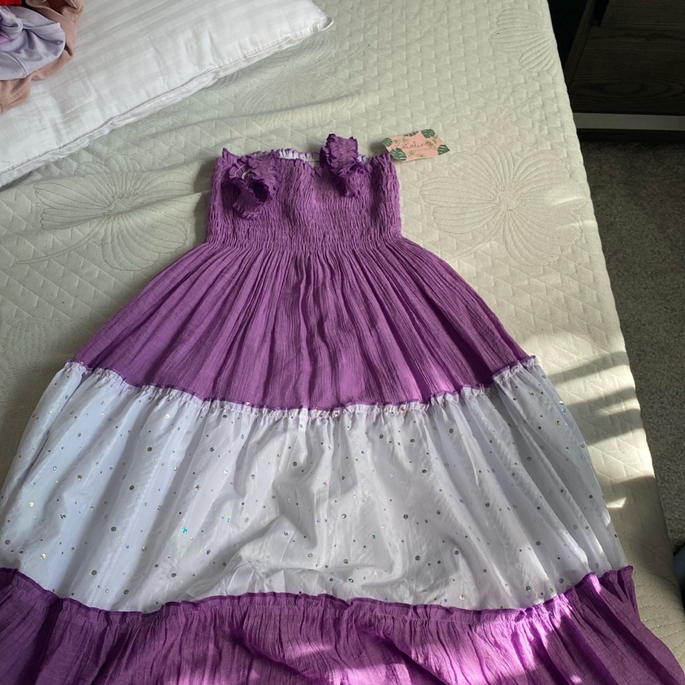 Purple new dress for girl size 14